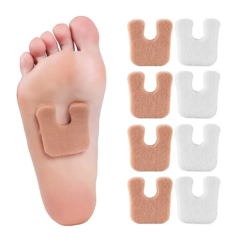 Men Women U-shap Sheep Felt Wool Multifunctional Paste Corn Paste Calluse Blisters Anti-wear Feet Free Paste Foot isolation pain