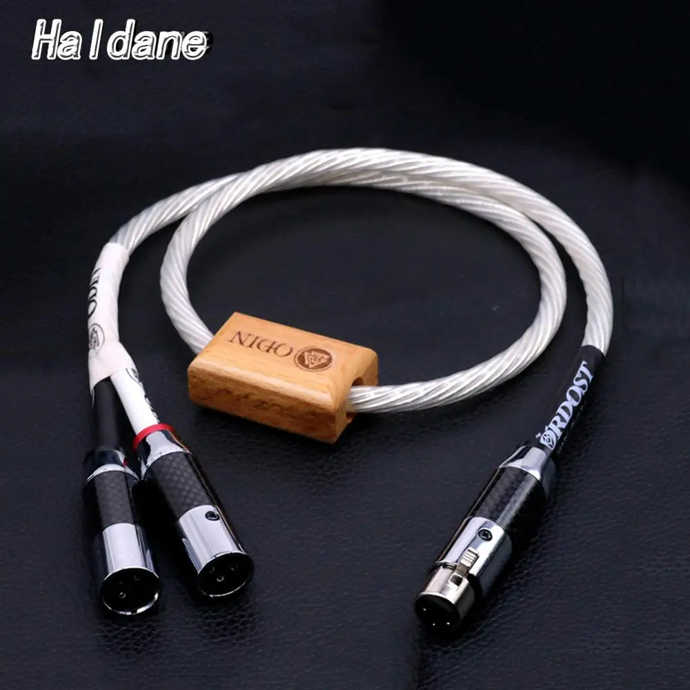 

Haldane HIFI Odin Reference interconnects Copper Rhodium Carbon Fiber XLR Balanced Female to Male Audio Audiophile Cable