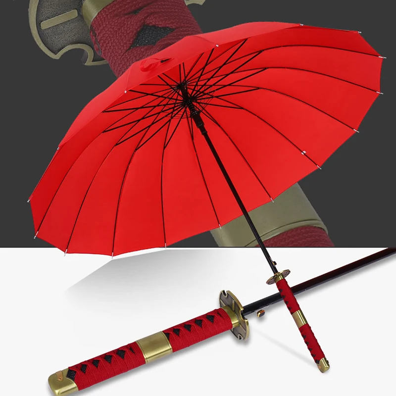 Creative Japanese Ninja-like Umbrella Samurai Sword Men Big Umbrellas Rain Women Windproof Long Handle Sombrilla automatico Open