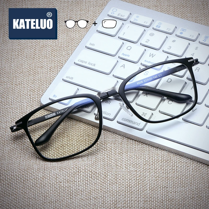 

KATELUO TR-90 Photochromic Prescription Glasses Men's Optical Eyeglasses Glasses Frame Myopia Eyeglasses Glasses Frame 9928