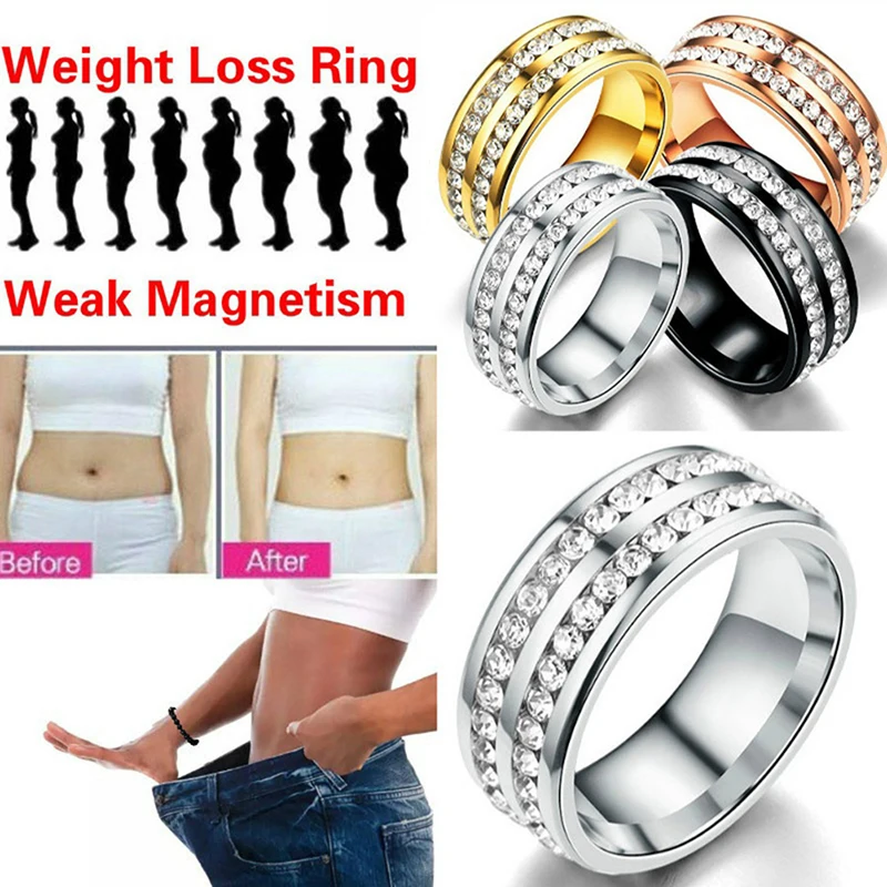 1PC Magnetic Medical Magnetic Weight Loss Ring Slimming Fitness Reduce Weight Ring String Stimulating Acupoints Gallstone Ring