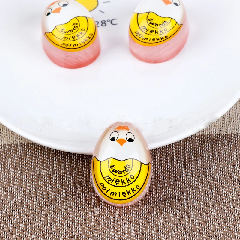 1pcs Egg Perfect Color Changing Timer Yummy Soft Hard Boiled Eggs Cooking Kitchen Eco-Friendly Resin Egg Timer Red timer tools