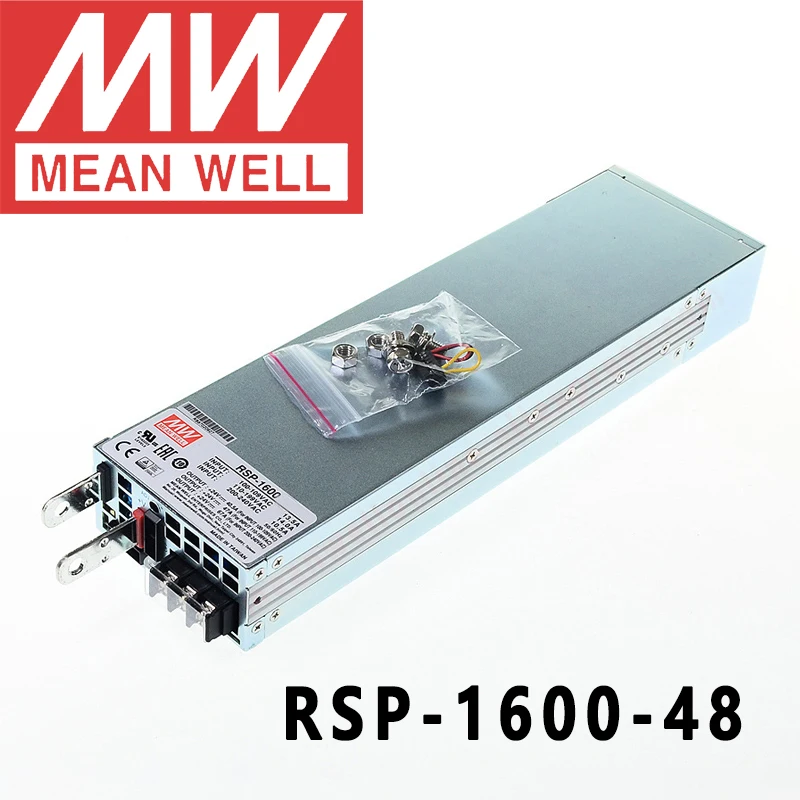 

Original Mean Well RSP-1600-48 Meanwell 48VDC/0-33.5A/1608W Single Output with PFC Function Power Supply