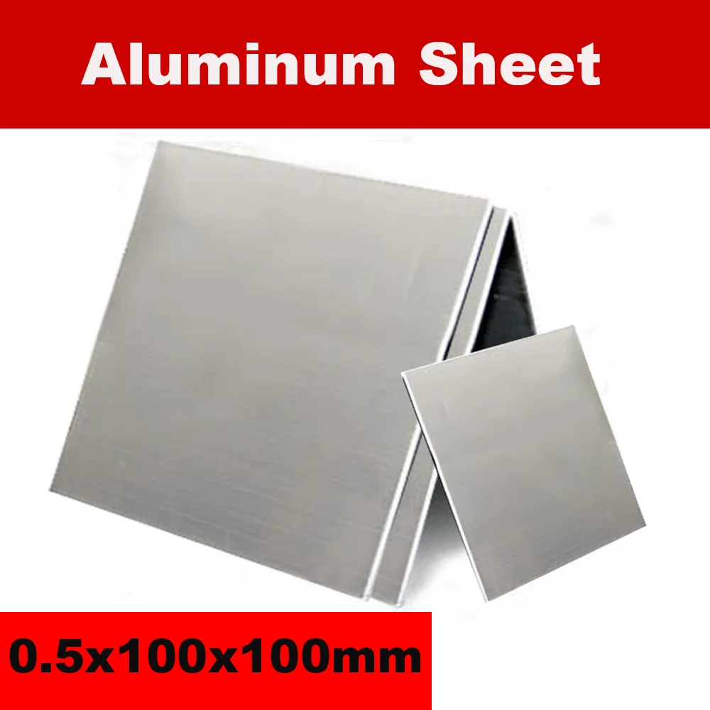 1060 Aluminum Sheet 0.5x100x100mm Aluminum Plate Customized Size DIY Material Laser Cutting CNC Frame Metal Board With Membrane