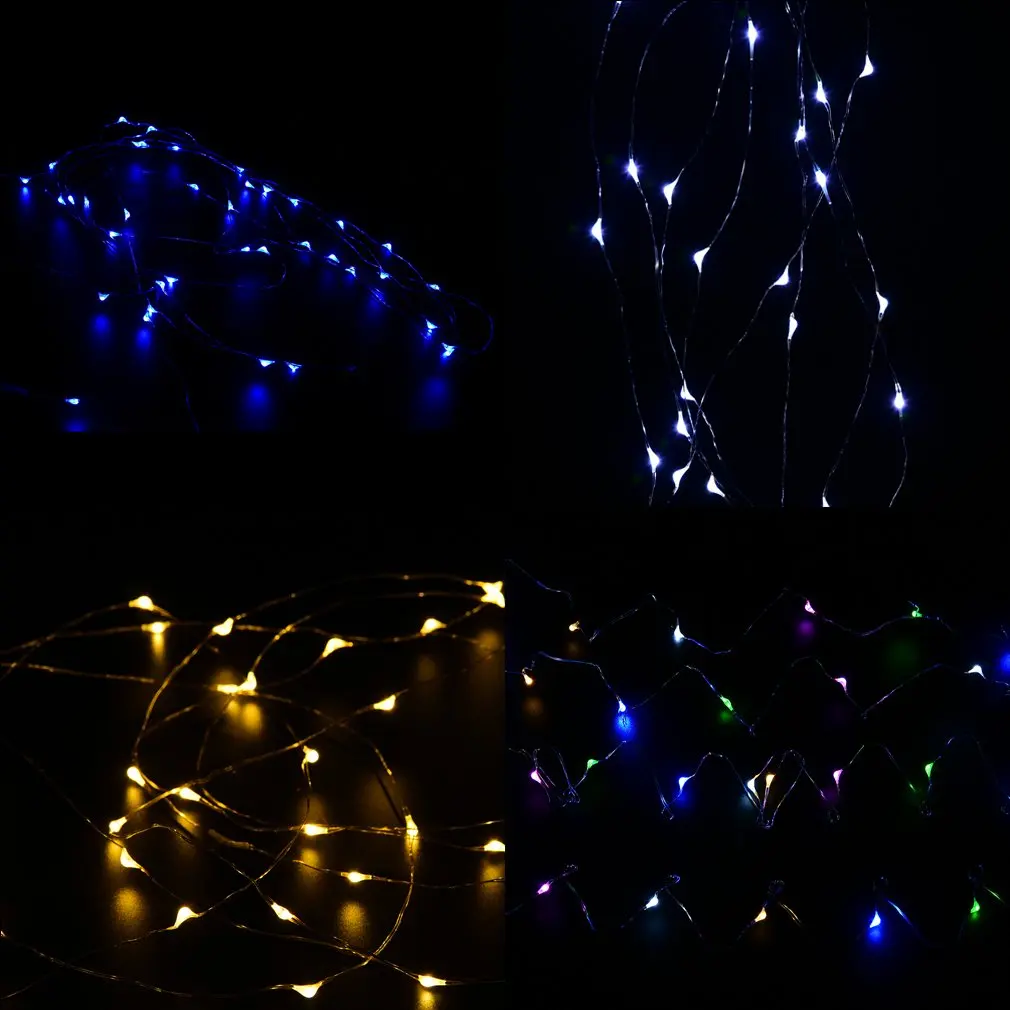 Creative Transparent Tube 5M 50 LED Outdoor Solar Lamps LED String Light Copper Wire Fairy Holiday Christmas Decoration