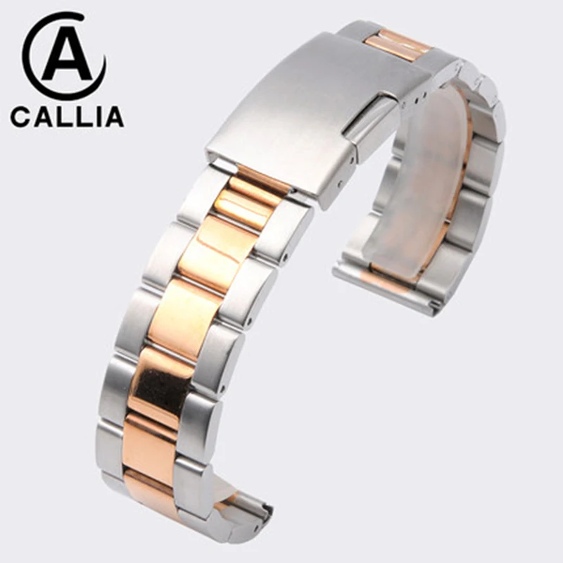 26mm 28mm 30mm 32mm 24mm Metal Watch Band Premium Solid Stainless Steel Watch Bracelet Straps Men Women Black/Silver WristBand