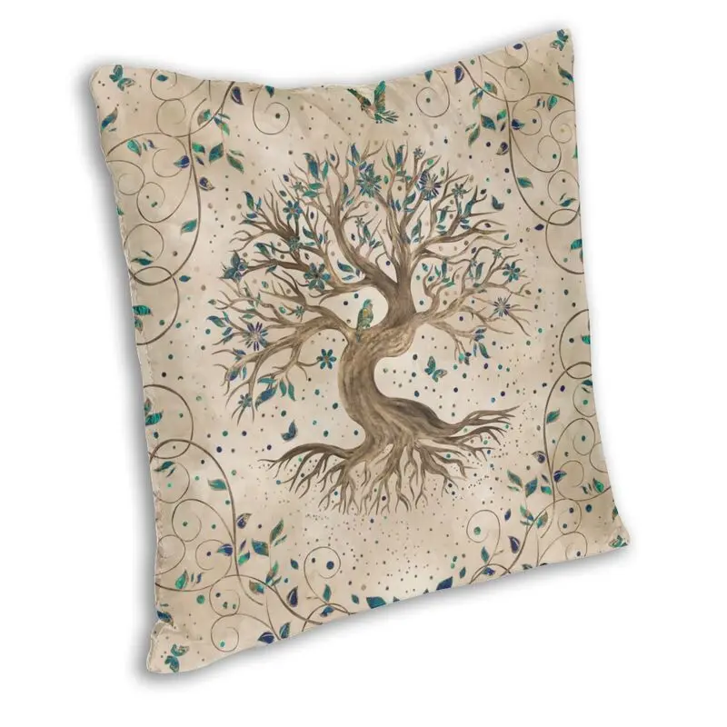 Tree Of Life Yggdrasil Cushion Cover Double Side Printing Viking Norse Floor Pillow Case for Sofa Custom Pillowcase Home Decor