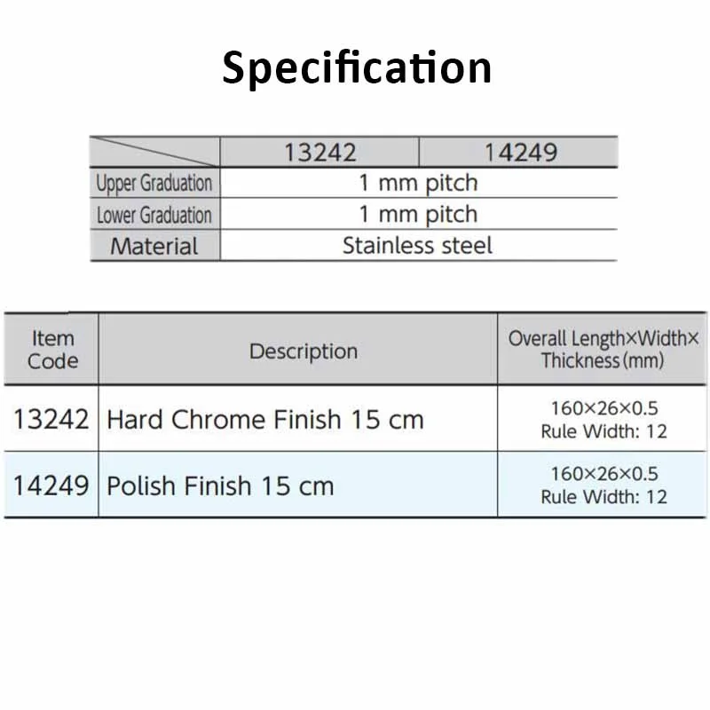 SHINWA Penguin Mini Stainless Steel Rule/Machine Scale 15cm Depth Gauge Ruler 13242/14249