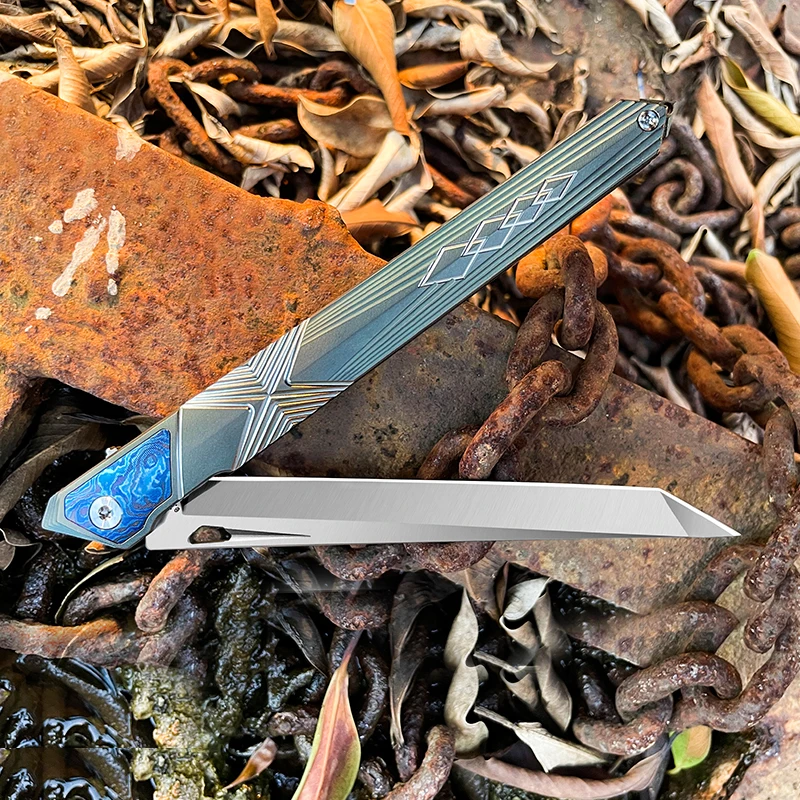 TURENZ Imported m390 powder steel pocket knife outdoor survival camping self-defense folding knife portable sharp folding knife