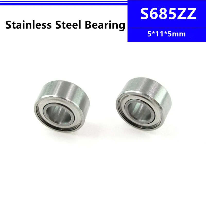 Stainless Steel bearing S685ZZ 5*11*5mm Deep Groove Ball Bearings 685 5x11x5mm SB685ZZ S685 S685Z