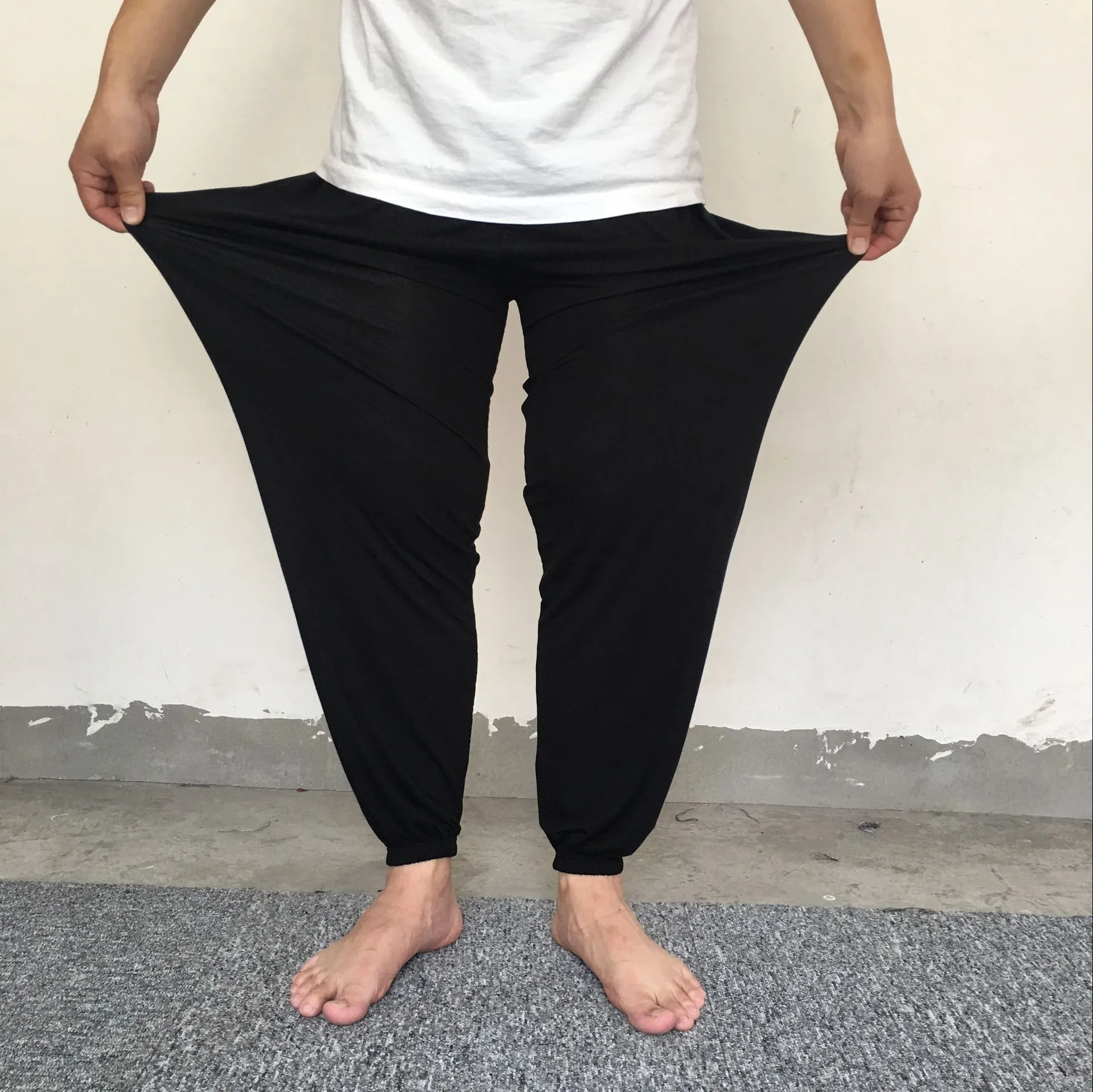 Summer Modal harem Pants Indoor sport Comfy Breathable Mans Sleep Bottoms Men's Casual Trousers loose Homewear Pajama Pants