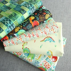 Cartoon Dinosaur Cotton Plain Fabric For Sewing Baby Clothes Dresses DIY Handmade By Half Meter