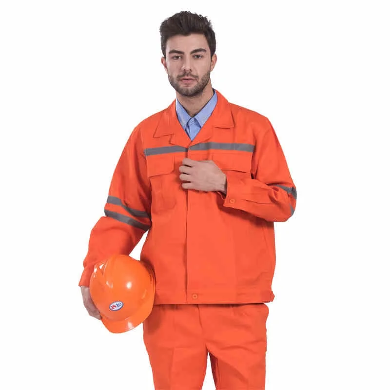 Worker Clothing Gas Station Clothes Set Men/women Work Suits Welding Repair Fire Fighter Coverall Reflective Engineering Uniform