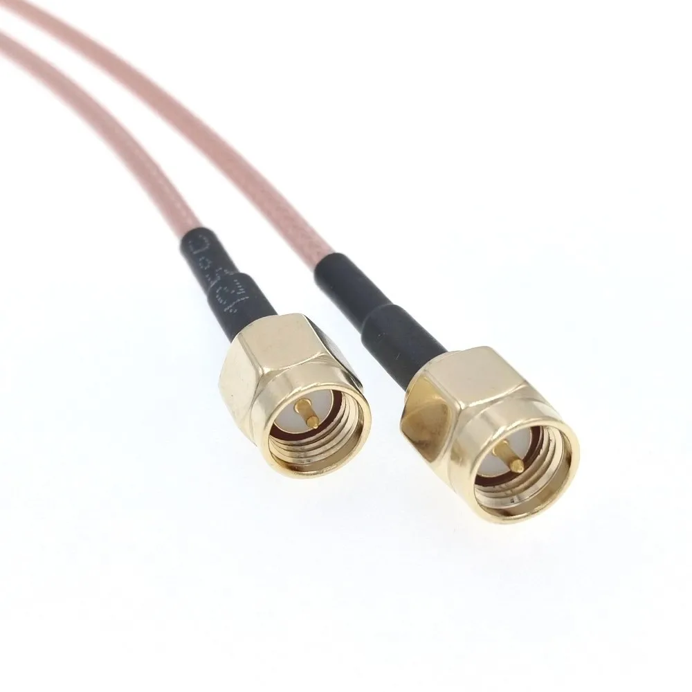 Imagem -03 - Sma Macho para Sma Plugue Macho rf Pigtail Jumper de Cabo Coaxial Rg316 50cm 500 Pcs