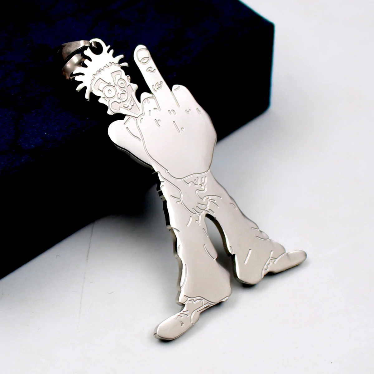 Men FTFO Charm ICP Juggalo Hatchetman Pendant Stainless Steel Necklace Ball Chain 30'' Silver