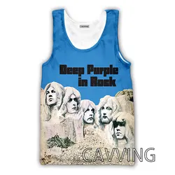 CAVVING-camisetas sin mangas con estampado 3D para hombre y mujer, ropa interior de verano con banda púrpura profunda, chaleco Harajuku, ropa de calle