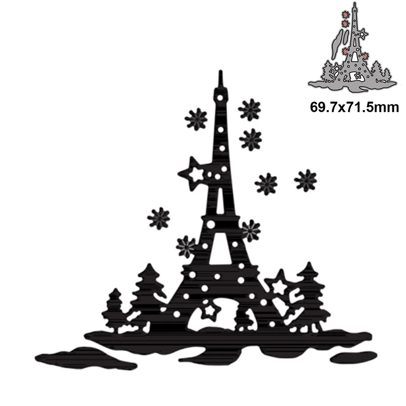 

Eiffel Tower Cutting Dies Fustelle For DIY Scrapbooking Album Paper Cards Decorative Craft Embossing Template Stencil Metal Die