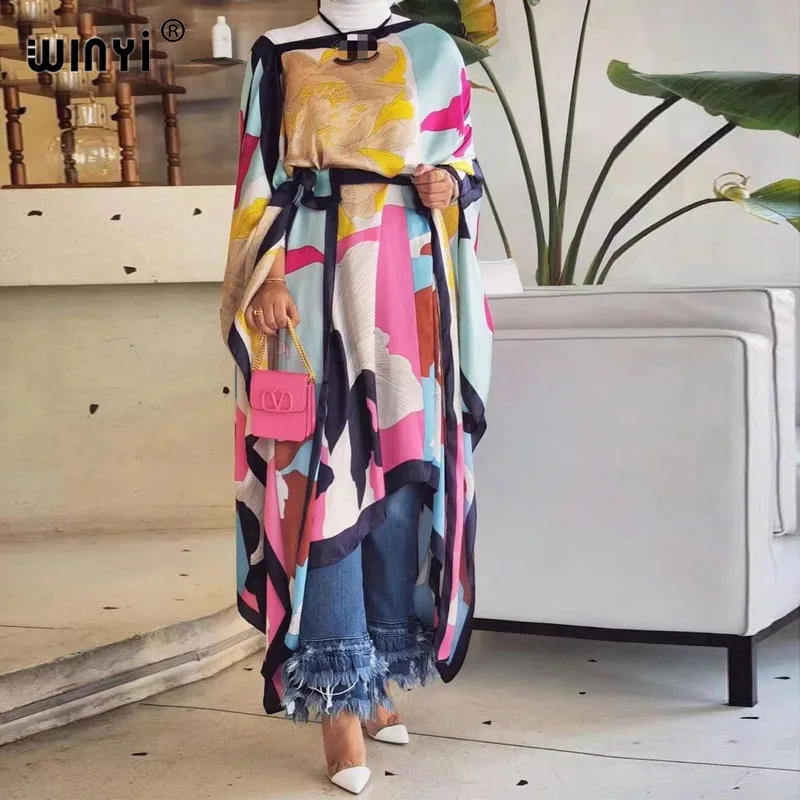 2022 nahen Osten kuwait Mode Frauen Sexy Boho Sommer Casual stwill Blumen Abend Party Strand Lange Maxi Kleid Tourismus rock