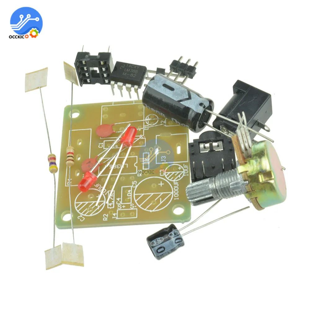 LM386 Mini Audio Amplifier DIY Kit Super MINI 3V-12V 3.5mm Amplificador Module Audio Sound Board