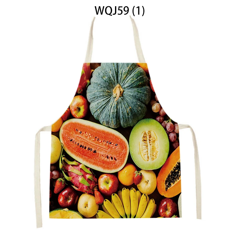 Plant Fruit Style Apron Baking Home Aprons For Women Watermelon Pattern Accessories Cooking Apron Living Room Custom Apron Bib