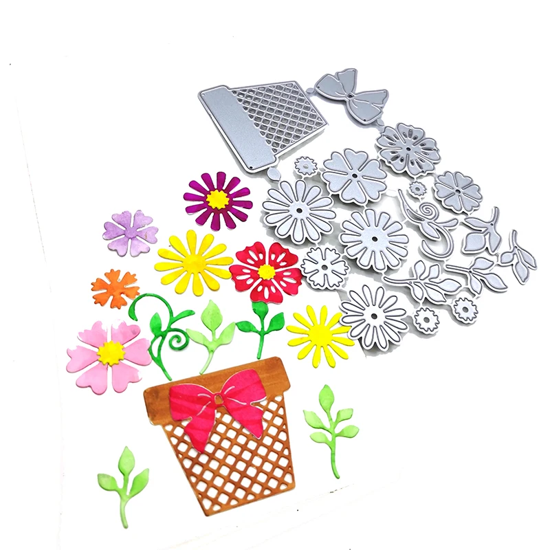 Julyarts Flowerpot Cutting Dies New Dies Scrapbooking Soldes Stencils Tencil Scrapbooking DIY Album Paper Card Embossing Decor