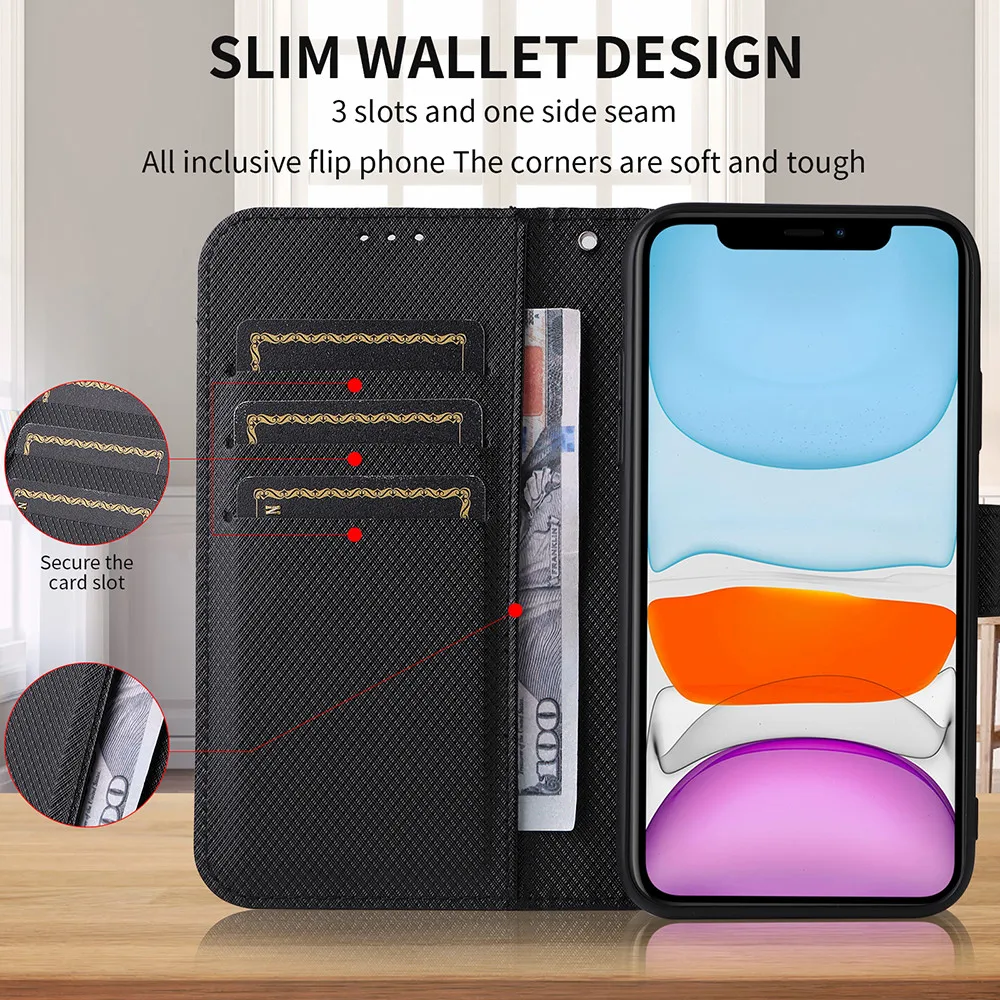 Leather Case Protect Cover For Moto G45 5G Flip Stand Cover For MotoG45 5G G 45 Wallet Card Stand Phone Coque