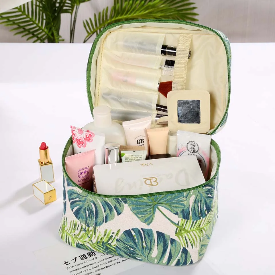 Women Travel Neceser Multifunction Cosmetic Bag Fashion Summer Beach Wash Toiletries Storage Make up Tote Pouch Organizer