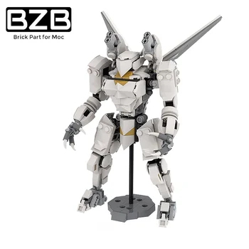 BZB MOC City Creator Mecha Engel-01 MK-II Robot Building Block Model Decoration Kids DIY Educational Toys Boys Best Gifts