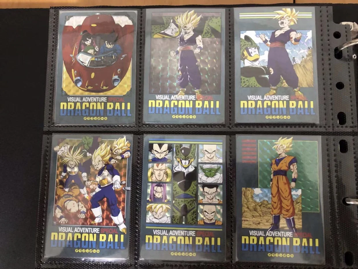 BANDAI Dragon Ball Small Set of 6 Cards, A Set of Hard Cards, Flash Cards, Vegetajv Son Goku Cell, Rare Limited Collection Cards