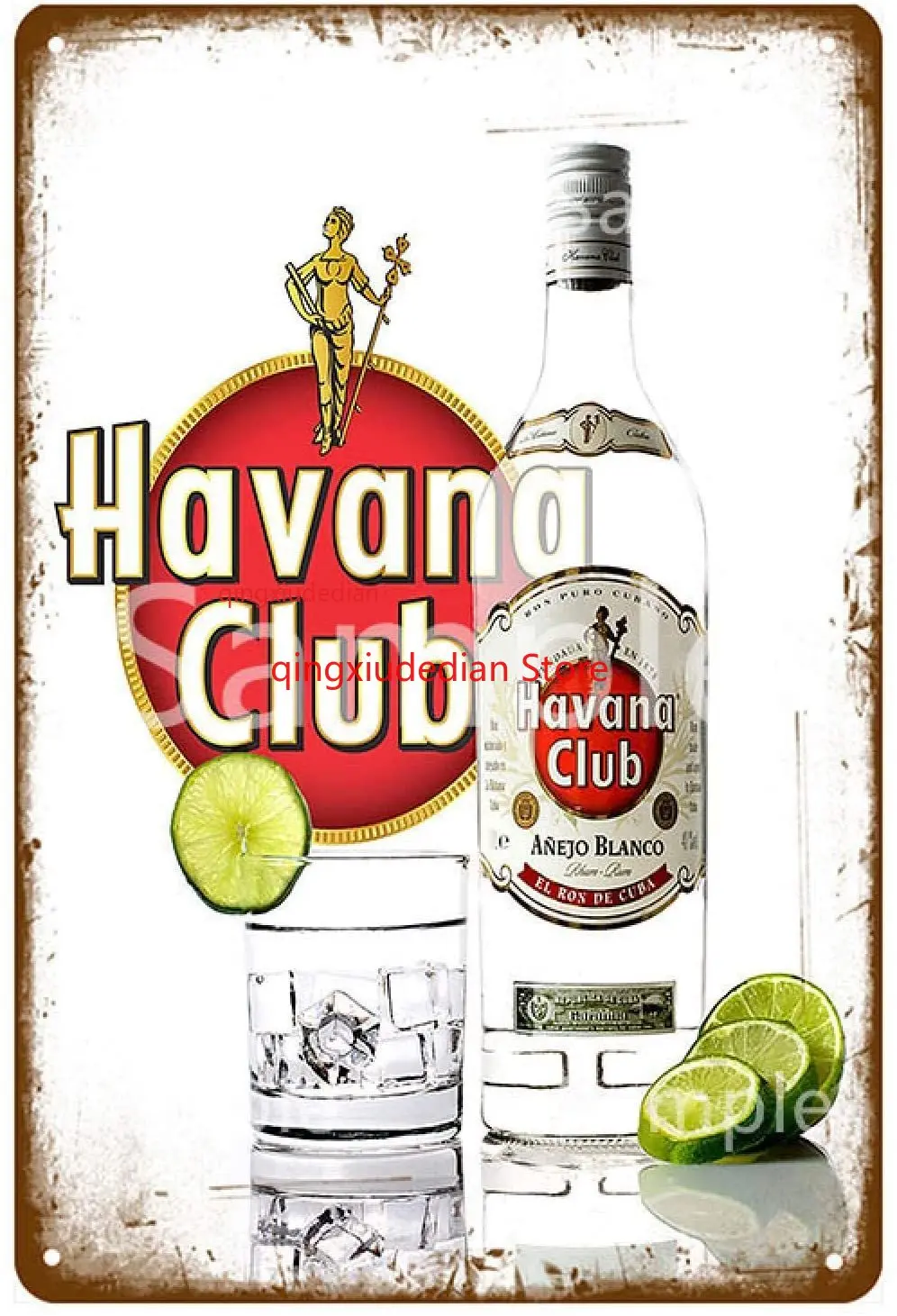 ZHUOYUETT Cider Beer Havana Club Tin Metal Sign Havana Rum Retro Poster Music Tavern Bar Decoration Retro Painting Decoration