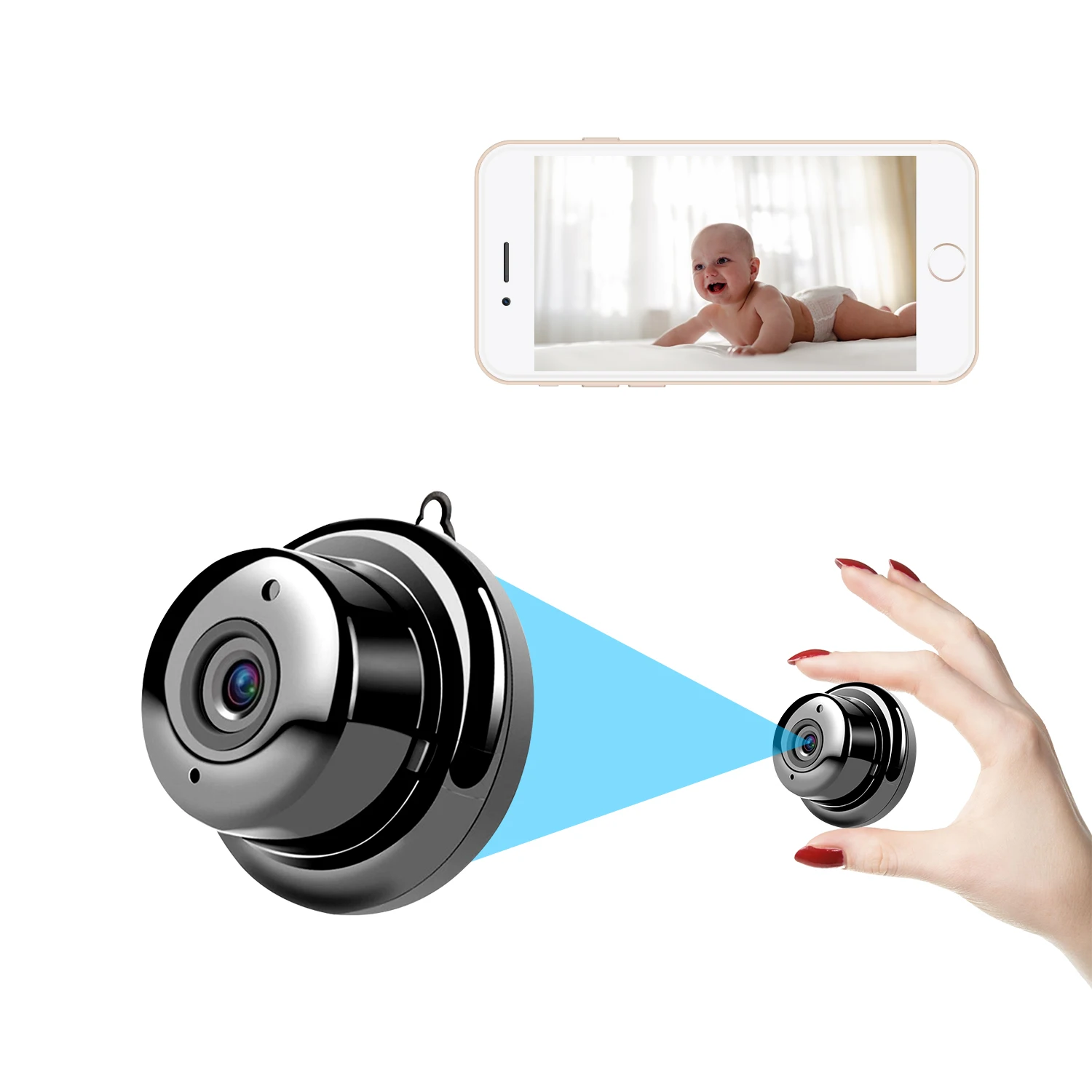 2.4G wifi Home Wall Mount HD 1080P WIFI Mini Camera Wireless Night Vision Two Way Audio Motion Detection Baby Monitor Camcorder