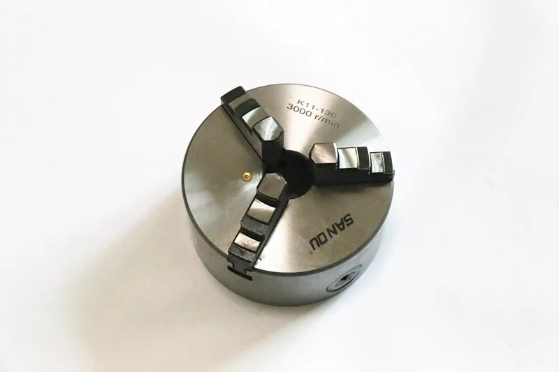 SANOU K11-130 3 Jaw Lathe Chuck 130mm Self Centering Hardened Reversible Tool for Drilling Milling Machine