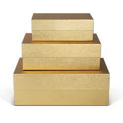 30Pcs/Lot Large Foldable Luxury Gold Hard Gift Box With Magnetic Closure Lid Favor Boxes Children's Shoes Storage Box Wholesale