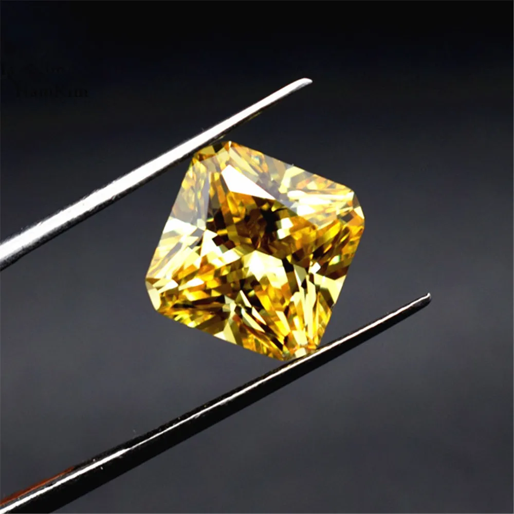 

Grade AAA Light Yellow Cubic Zirconia Square Faceted Gemstone Radiant Cut Cubic Zirconia Multiple Sizes to Choose C56Z