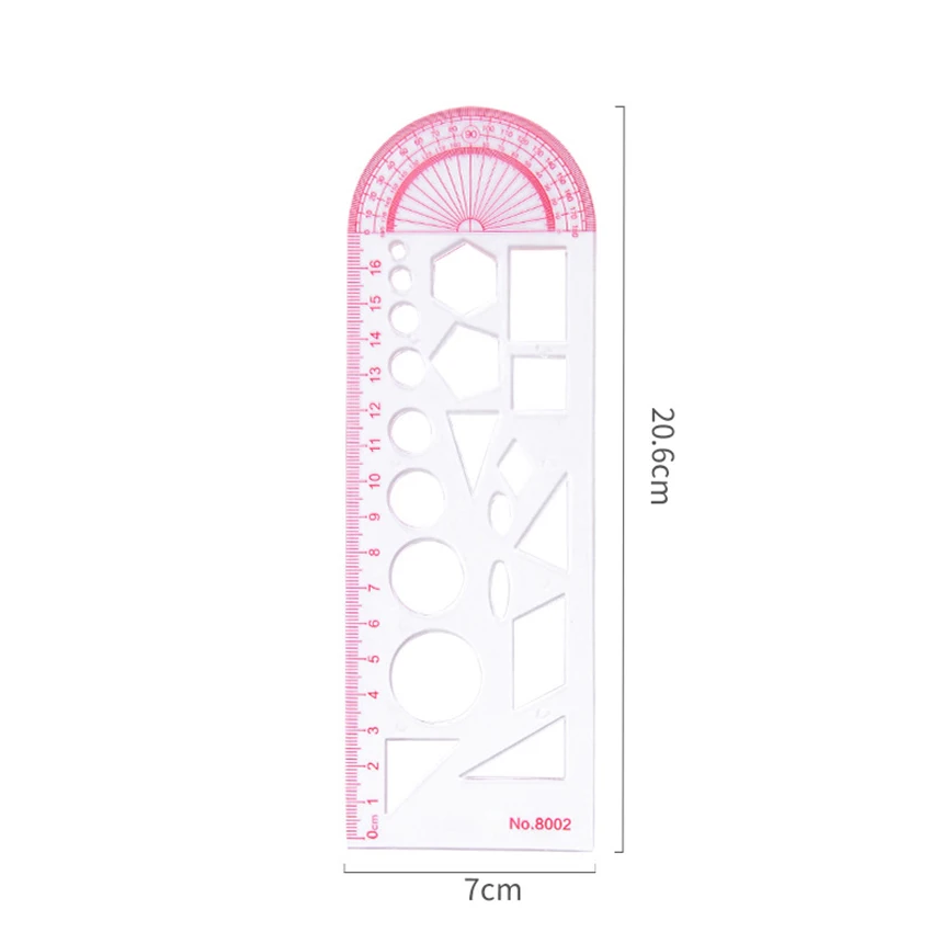 Multifunctional Geometric Rulers Geometric Drawing Template Measuring Ruler Angle and Circle Maker Drawing