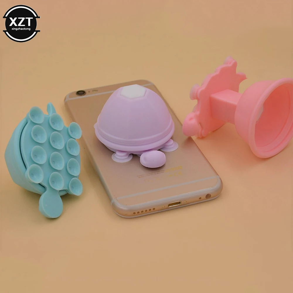 Cartoon Turtle Shape Silicone Cable Winder Protector Desktop Wire Earphone Clip Organizer Line Fixer Novelty Mobile Phone Holder