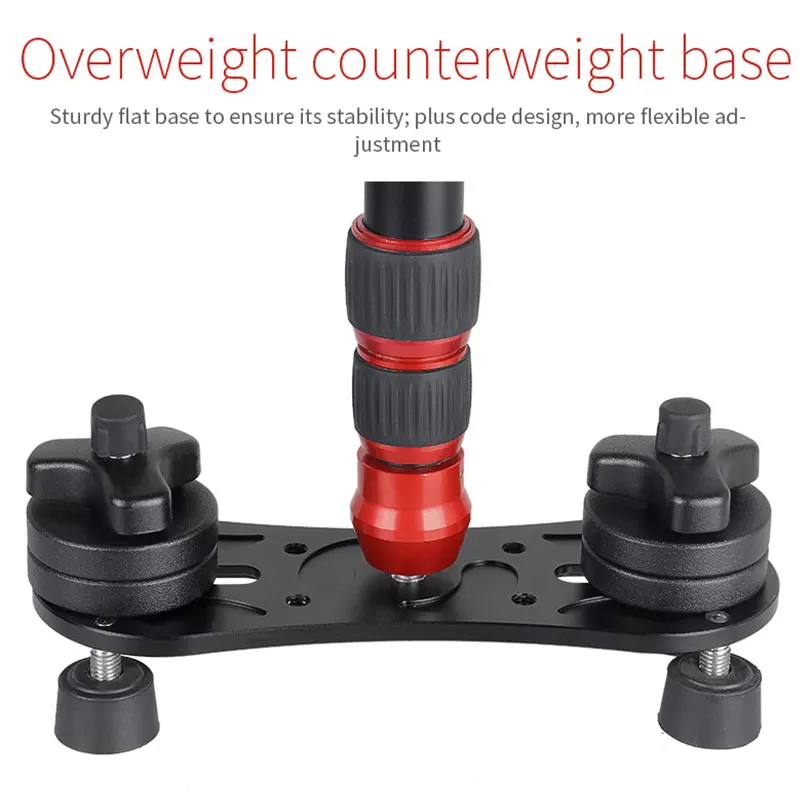 Стабилизатор KONGJOY VS1047B, Ручной Стабилизатор из алюминиевого сплава 124 см для DSLR-камер Canon, Nikon, Sony