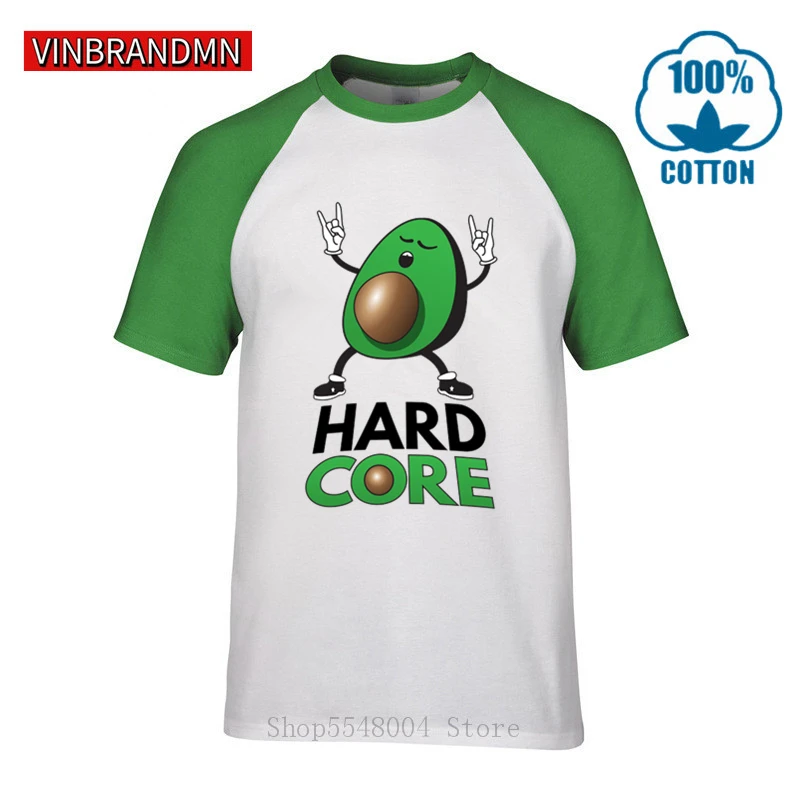 Anime Hard Core Avocado Pun T Shirt Men Funny Thunderdome Avocado T-Shirt Male Hardcore Avocado Tee Shirt Cartoon Avocado T-Shir