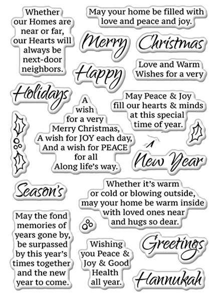 CLEAR STAMP English word DIY Scrapbook Card album paper craft silicon rubber roller transparent stamps 92