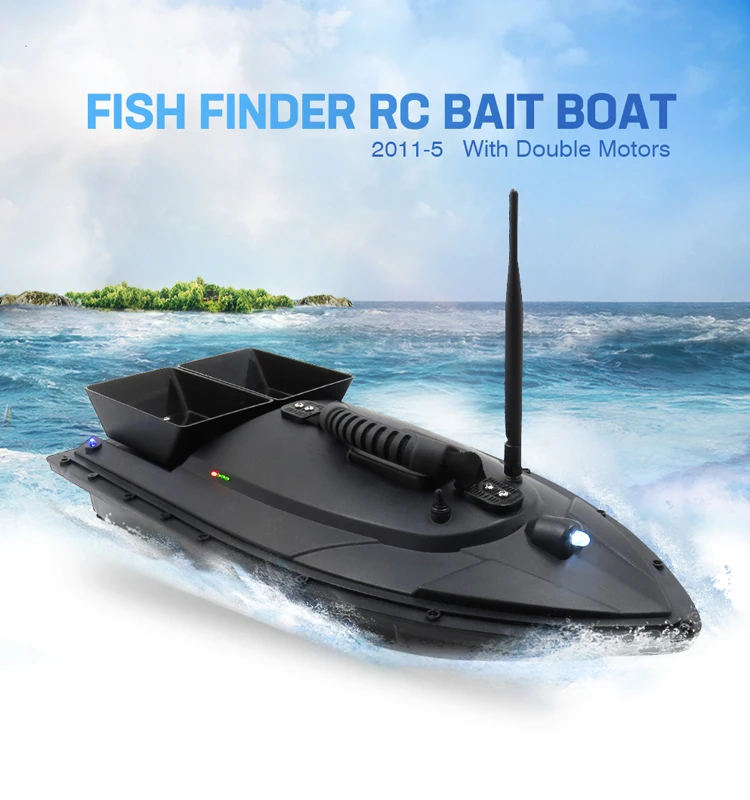 Flytec RC Boat Electric Fishing Bait Fish Finder 1.5KG 2Hours 500M Control distance5.4km/h Double Motor Toys Kit / RTR Version