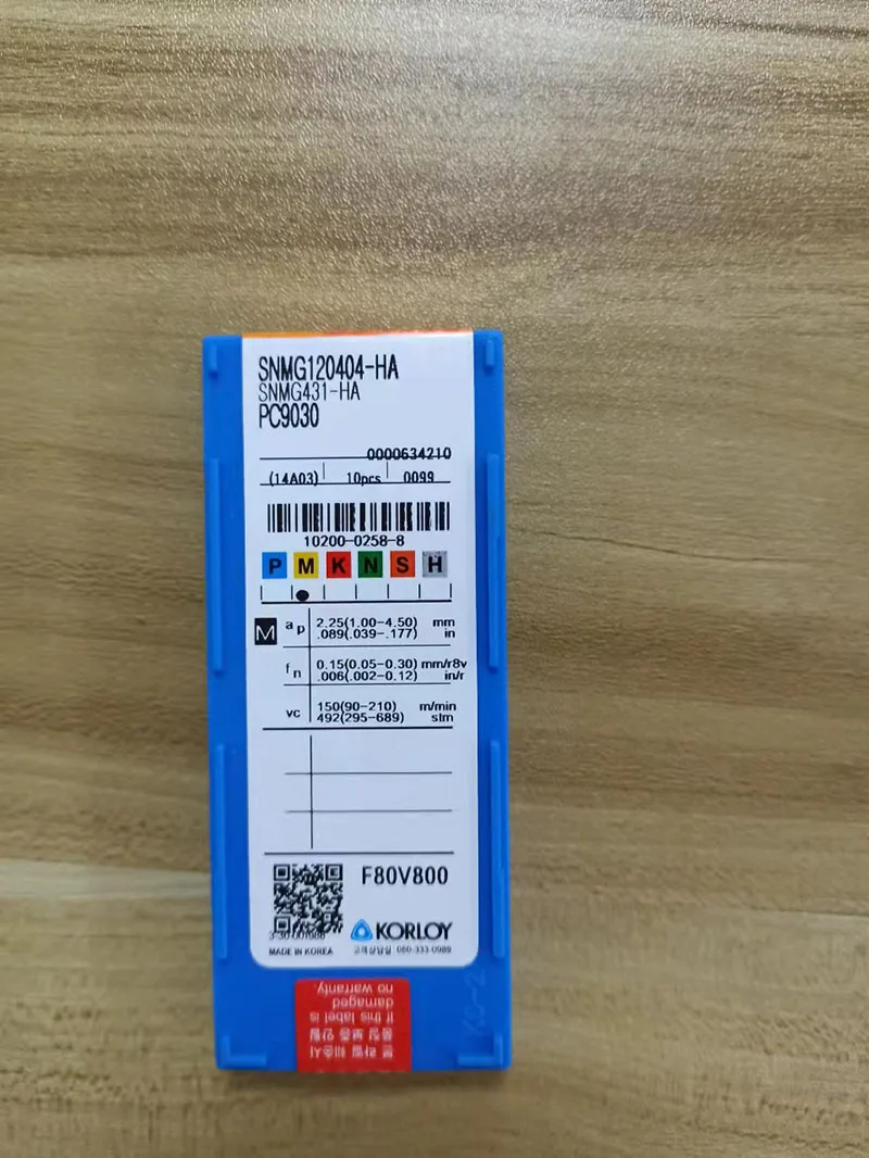 Cnc quadrado carboneto de uso geral torno ferramenta torneamento inserção SNMG120404-HA pc9030