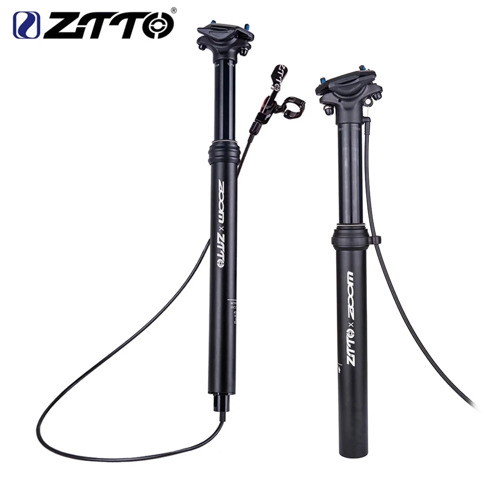 

ZTTO 30.9 31.6 MTB Dropper Seatpost Adjustable seat post Internal Routing External Cable CNC Remote Lever 100mm Travel seat post