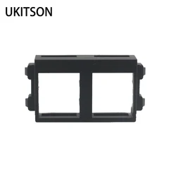 Black Color Blank Slot With Two Insert Jack Hole Port For Keystone Plug Coupler Filling Socket