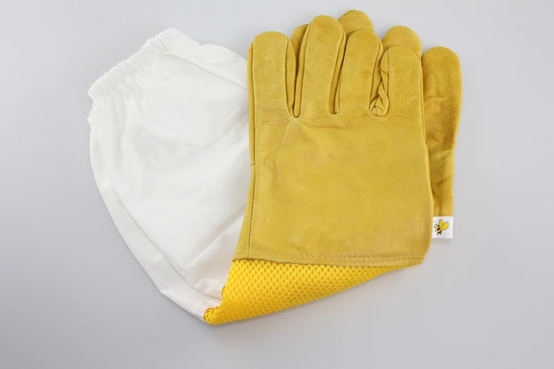 

1PCS A Pair of Protective Beekeeping Gloves Net Goatskin Bee Keeping Vented Long Sleeves beekeeping equipment and tools