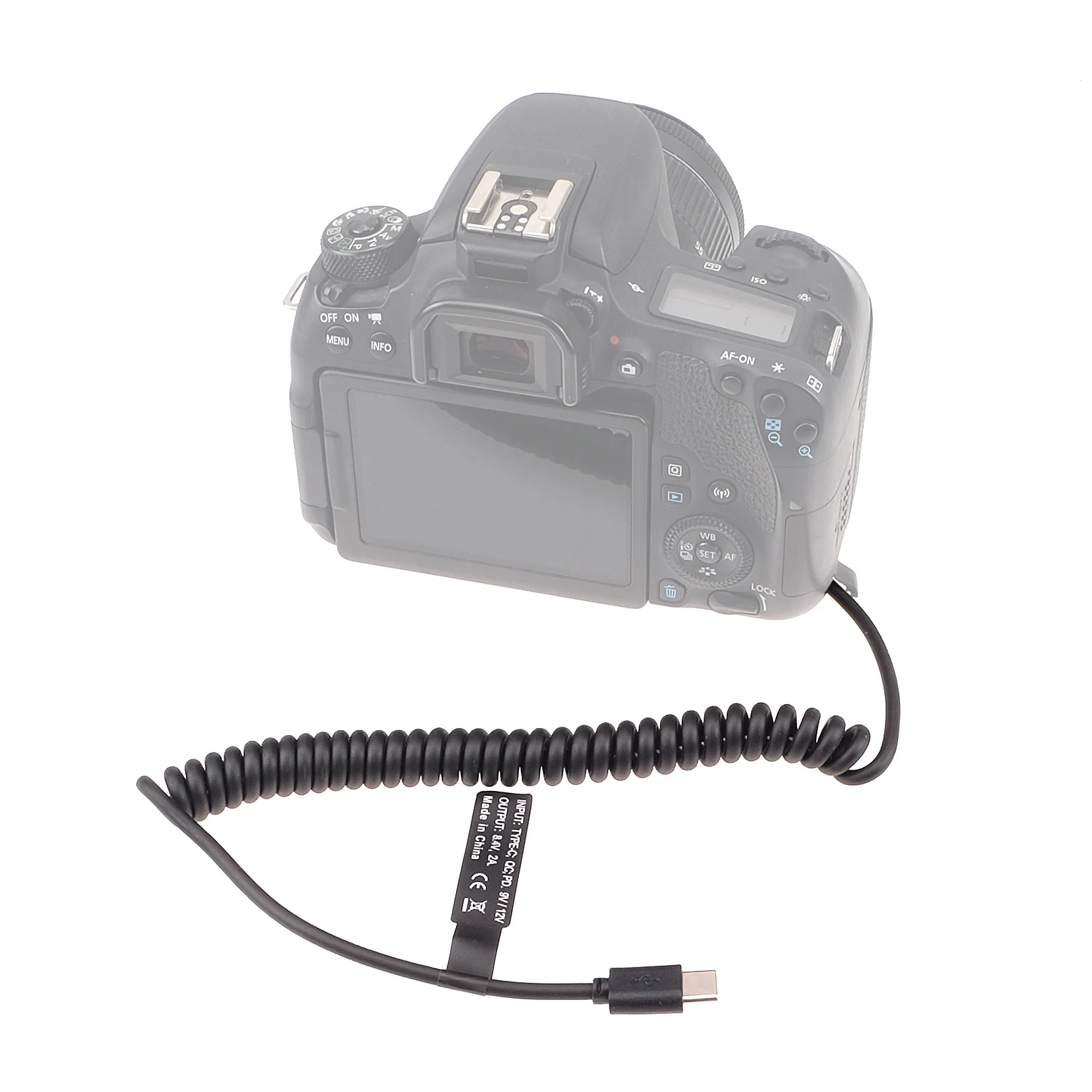 FOTGA LP-E18 Decoded Dummy Battery Power Adapter +Type C Cable for Canon RP 77D 200D 250D 750D 760D 800D 850D Rebel T6i T6s T7i
