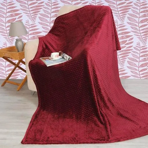 Merino Pearl Bud Blanket Burgundy One Personality