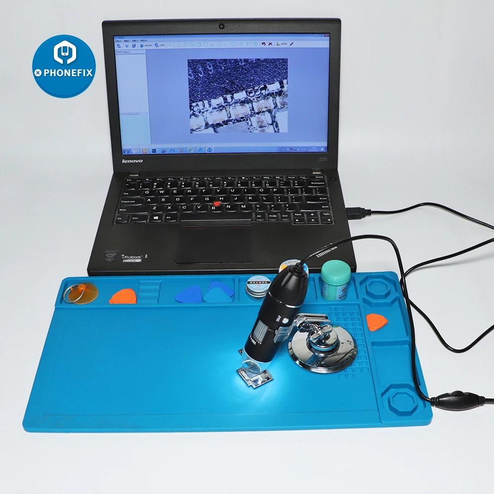 1000X 1600X USB microscopio digitale elettronico Stereo endoscopio fotocamera 8 LED luce per la riparazione del circuito di saldatura del PCB del telefono