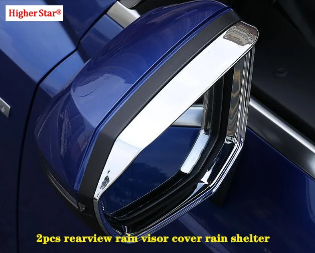 

Higher star ABS chrome 2pcs car rearview rain visor cover rain shelter for Audi Q3 2019-2020