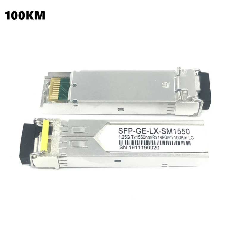 Moduł światłowodowy LC SFP 1.25G LC 20/40/60/80/100KM 1310/1490/1550nm pojedynczy światłowód SFP moduł optyczny Transceiver dla ONU OLT