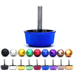 2pcs Fishing Reel Handle Grip Screws Nuts Golden/Silver Color Rocker Arm Screw Cap Tackle Accessories Parts